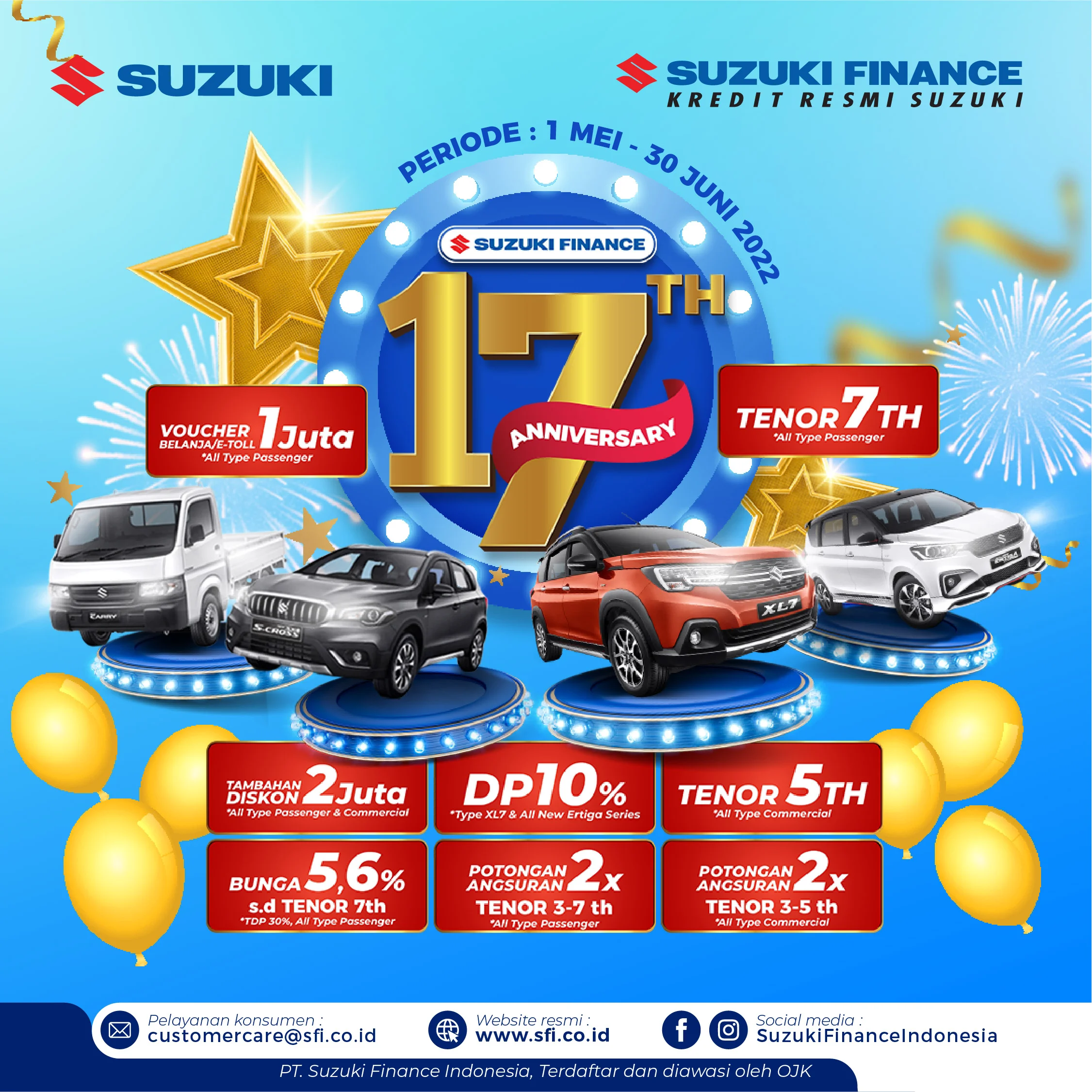 Suzuki Finance Indonesia Berikan Promo Spesial Dalam Rangka Suzuki Finance 17th Anniversary