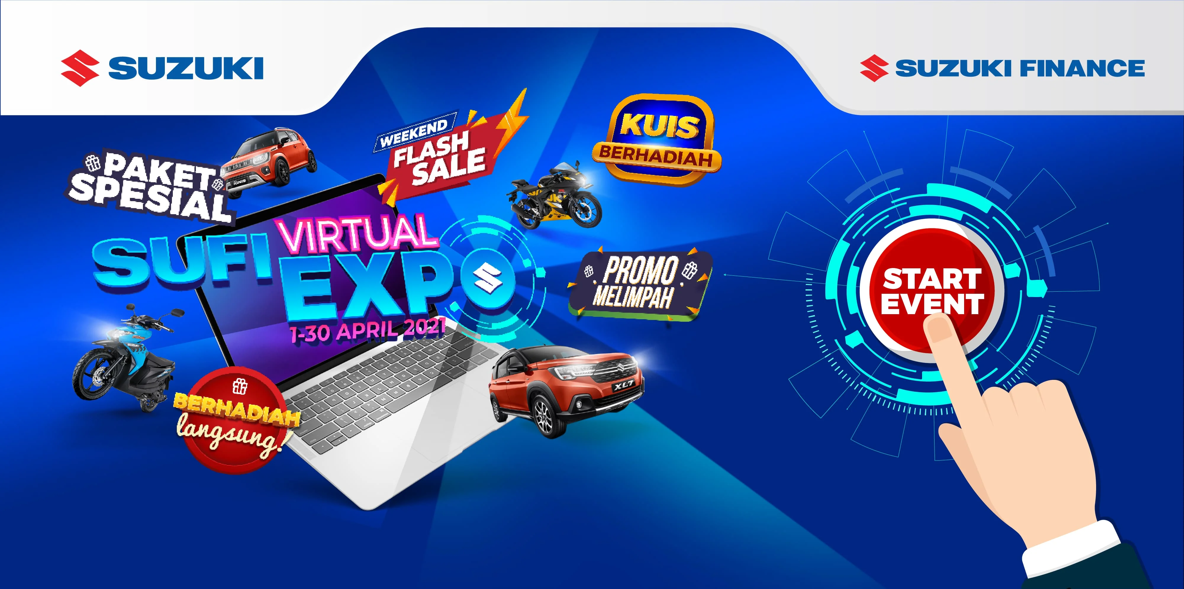 Suzuki Finance Virtual Expo 2021 Tawarkan Beragam Promo Serta Voucher Belanja Hingga Ratusan Juta Rupiah